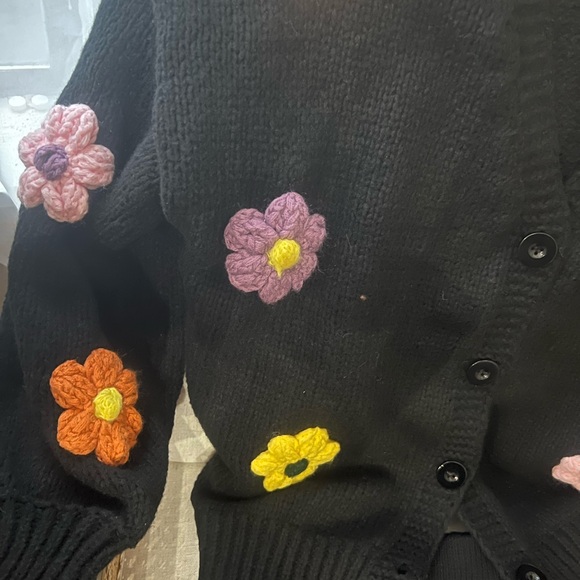 Embroidered Floral 3 Piece Matching Knit Set - Picture 4 of 10